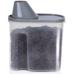 alpina Cereal dispenser jar 1.7L PP, Reinigungsutensil, Transparent, Grau