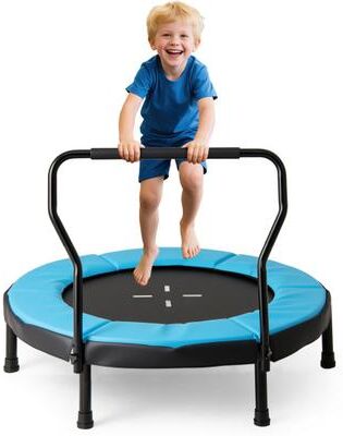 Costway 40 Inch Trampoline for Kids Indoor Outdoor Fitness Trampoline-Blue