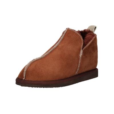 Hausschuh SHEPHERD "Shepherd Hausschuhe Leder", Damen, Gr. 39, Lammfell, braun (rot), Leder, Schuhe Hausschuh