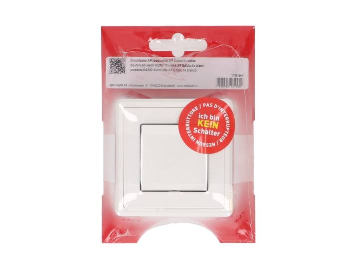 Feller Drucktaster A/R beleuchtet AP weiss
