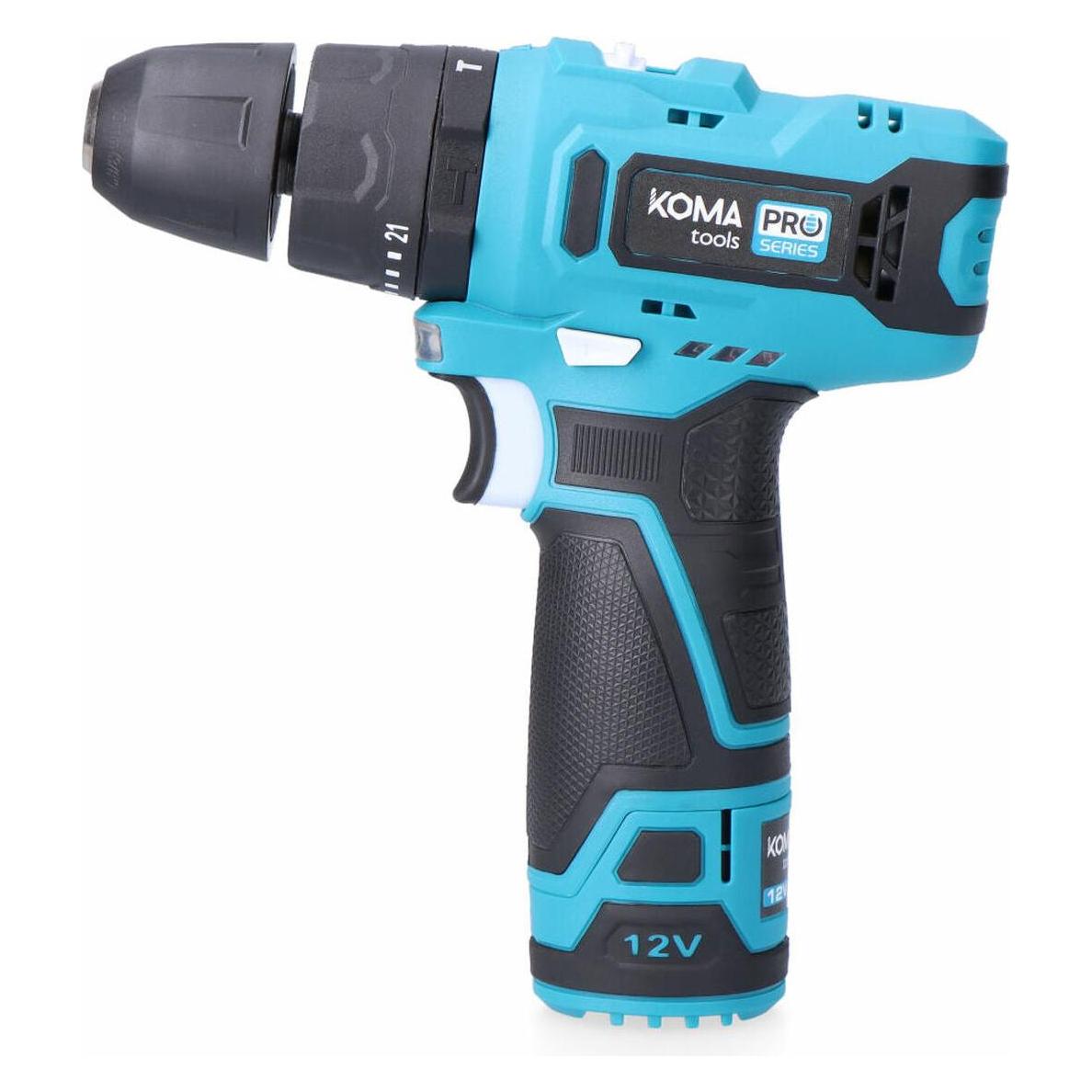 Koma Tools 12v hammer drill kit with accessories, battery 2.0ah and charger (Schlagbohrschrauber) (58151944)