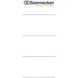 Soennecken Einsteckrückenschild 3372 48x153mm weiß 10 Stück