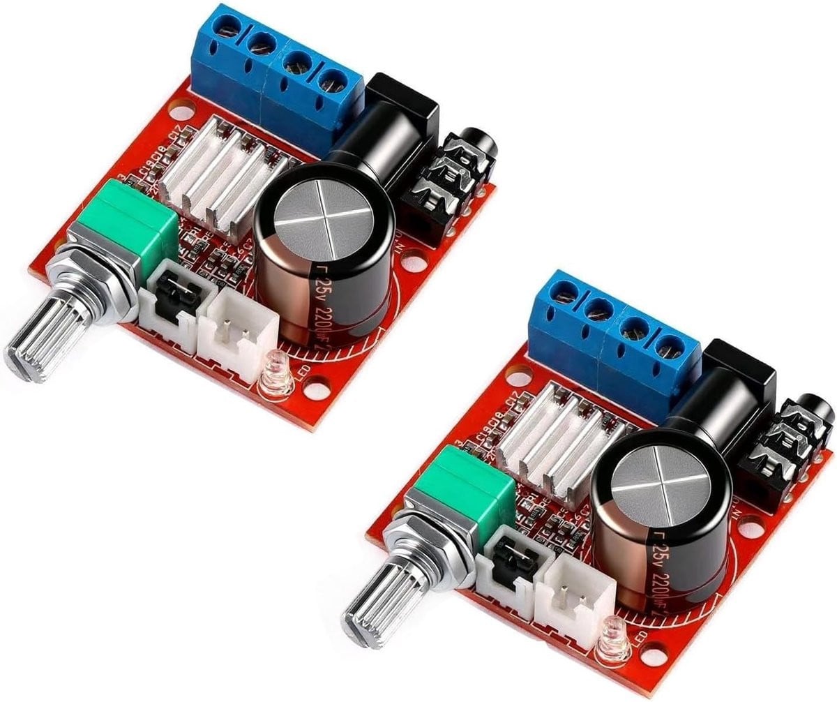 Mini Versterker Module 10W + 10W, Dual Channel Type D Digitale Stereo Versterker, 12V Audio Versterker Board voor DIY Audio Projecten