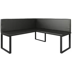 Vicco, Sitzbank, Esszimmer-Eckbank Ravon, Schwarz, 150 x 150 cm (150 cm)