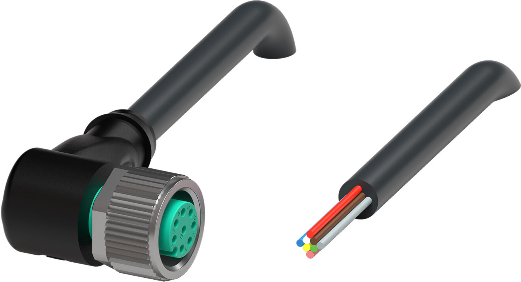 Pepperl+Fuchs Kabeldose V19-W-BK10M-PUR schwarz 8-polig gewinkelt (456508)