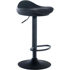 CLP Barhocker Alisson, 320007, drehbar mit Lehne, 59-83 cm Sitzhöhe, Kunstleder, schwarz