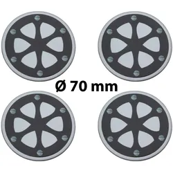 4 x Ø 70 mm Polymere Aufkleber / Dekor / Nabenkappen, Felgendeckel