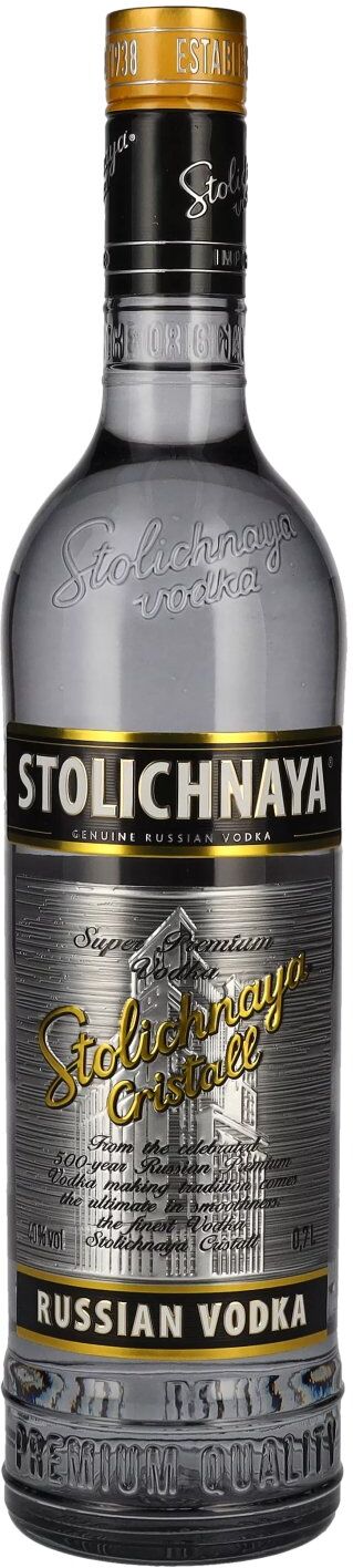 Stolichnaya Vodka Stolichnaya Premium Vodka FKP Cristall 40% Vol. 0,7l