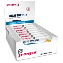 Sponser Unisex High Energy Bar - Apricot-Vanilla (30 x 45g)