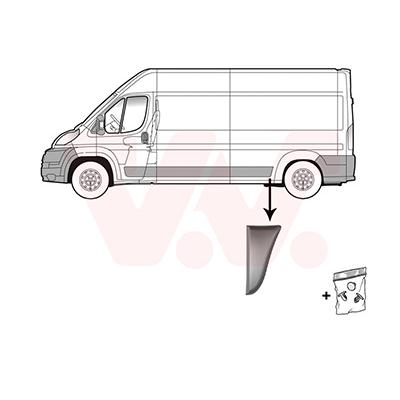 VAN WEZEL Zier-/Schutzleiste, Seitenwand 1651415 vor der Achse für Fiat