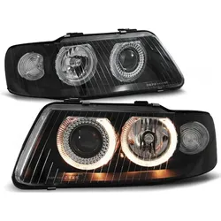 Design Angel Eyes Scheinwerfer passend für Audi A3 (8L) 00-03 schwarz
