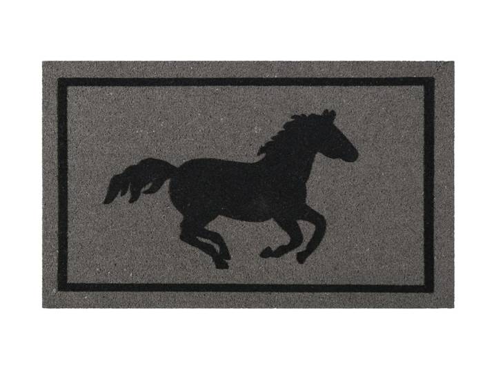 Paillasson en fibres de coco imprimé gris-brun et noir 60x90