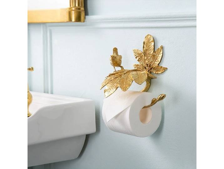 Porte-serviettes en feuille de cuivre, porte-serviettes en métal, porte-papier toilette, porte-serviettes en papier mural, support de rangement pour papier toilette