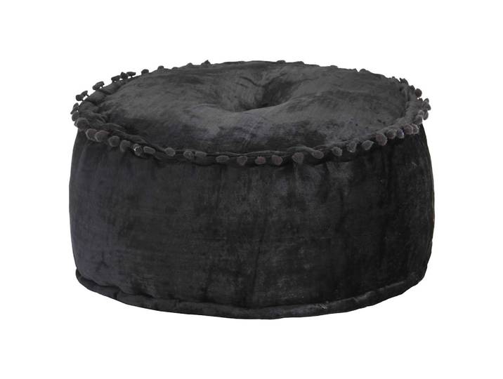 vidaXL Pouf Rund Samt 40×20 cm Anthrazit