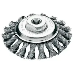 LESSMANN Kegelbürste Stahldraht 115x12mm gezopft 0,5mm