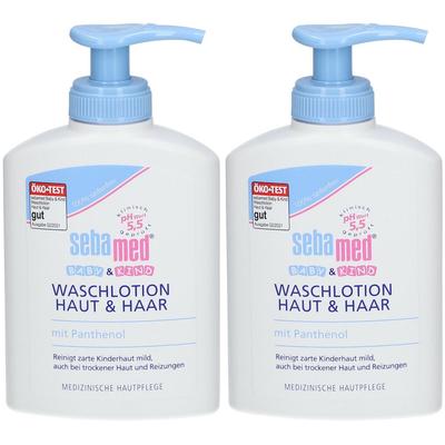 Sebamed Baby & Kind Waschlotion Haut Haar Doppelpack 2x200 ml Flüssigkeit