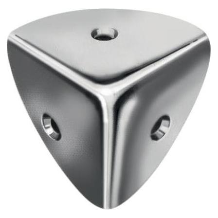 Vormann Kistenecke Höhe 36 mm Stärke 0,9 mm Stahl blau verzinkt hohe Form Anzahl Löcher 3 (Kistenecke, 25 Stk.) (000240036Z)