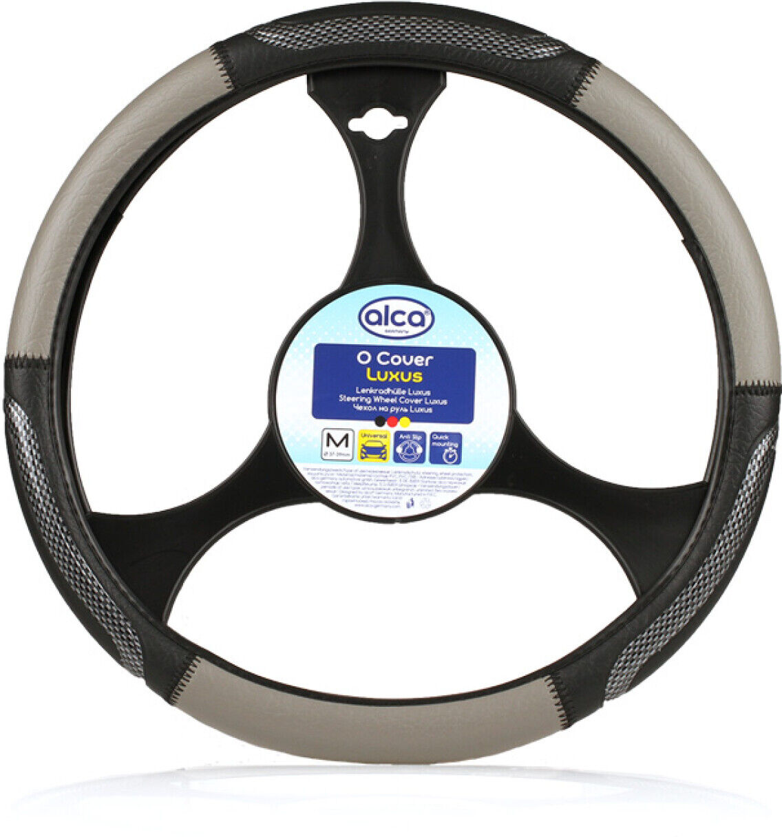 Alca Lenkradbezug Lenkradhülle Luxus Grau/schwarz 599000