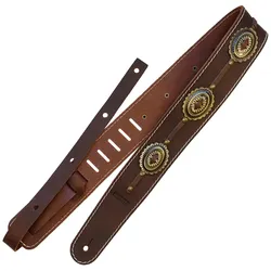 Richter Raw II Concho Gitarrengurt Brown / Old Brass - Gitarrengurt