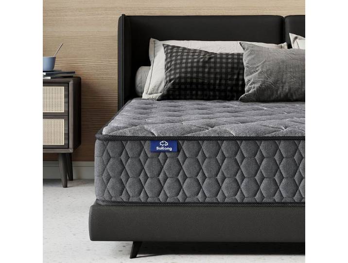 slily Matelas 120x190 25cm Épaisseur Matelas Hybride à Ressorts Ensachés et Memoire de Forme H3 H4 Fermeté Moyenne 7 Zones
