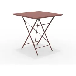 STEP - robuster Outdoortisch klappbar 70x70 cm terracotta