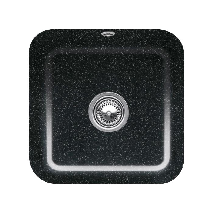 Villeroy und Boch Unterbauspüle 670302J0 mit Ablaufgarnitur, Exzenterbetätigung, Befestigungssatz, Chromit