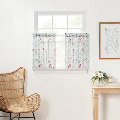 Martha Stewart Martha's Garden Print Valance, Swag, or Tier Pair
