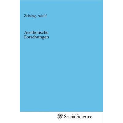 Aesthetische Forschungen, Taschenbuch von , MV-SocialScience, 978-3-96882-118-4
