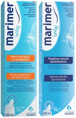 Marimer Baby Nasal Congestion Relief for Stuffy Nose and Colds + Daily Nasal Hygiene 2x100ml