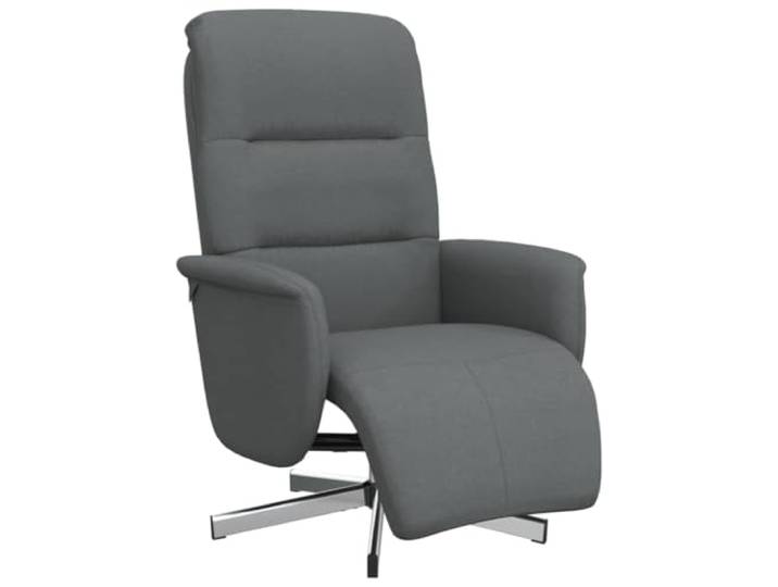 Fisinber Relaxsessel mit Liegefunktion und Fußstütze Stoff Dunkelgrau 360 Grad drehbarer Polstersessel fürs Wohnzimmer, Rückenlehne flexibel verstellbar bis 125 Grad für pure Entspannung.