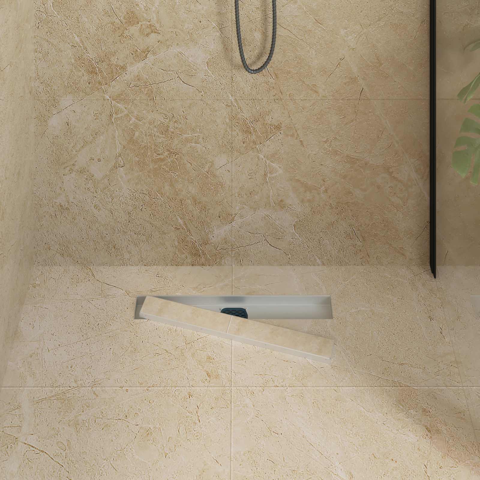 vidaXL Évacuation de douche 2-en-1 avec siphon à 360° Argenté