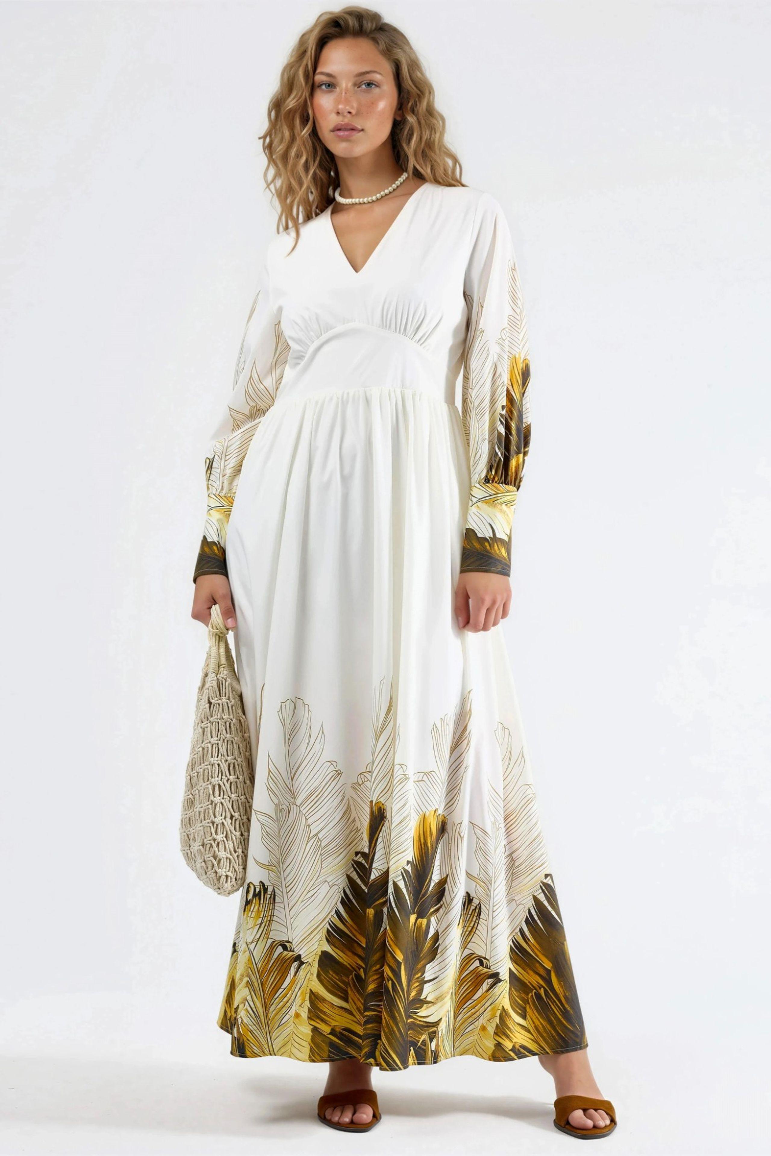 Tropisch Bloemenprint Maxi Jurk
