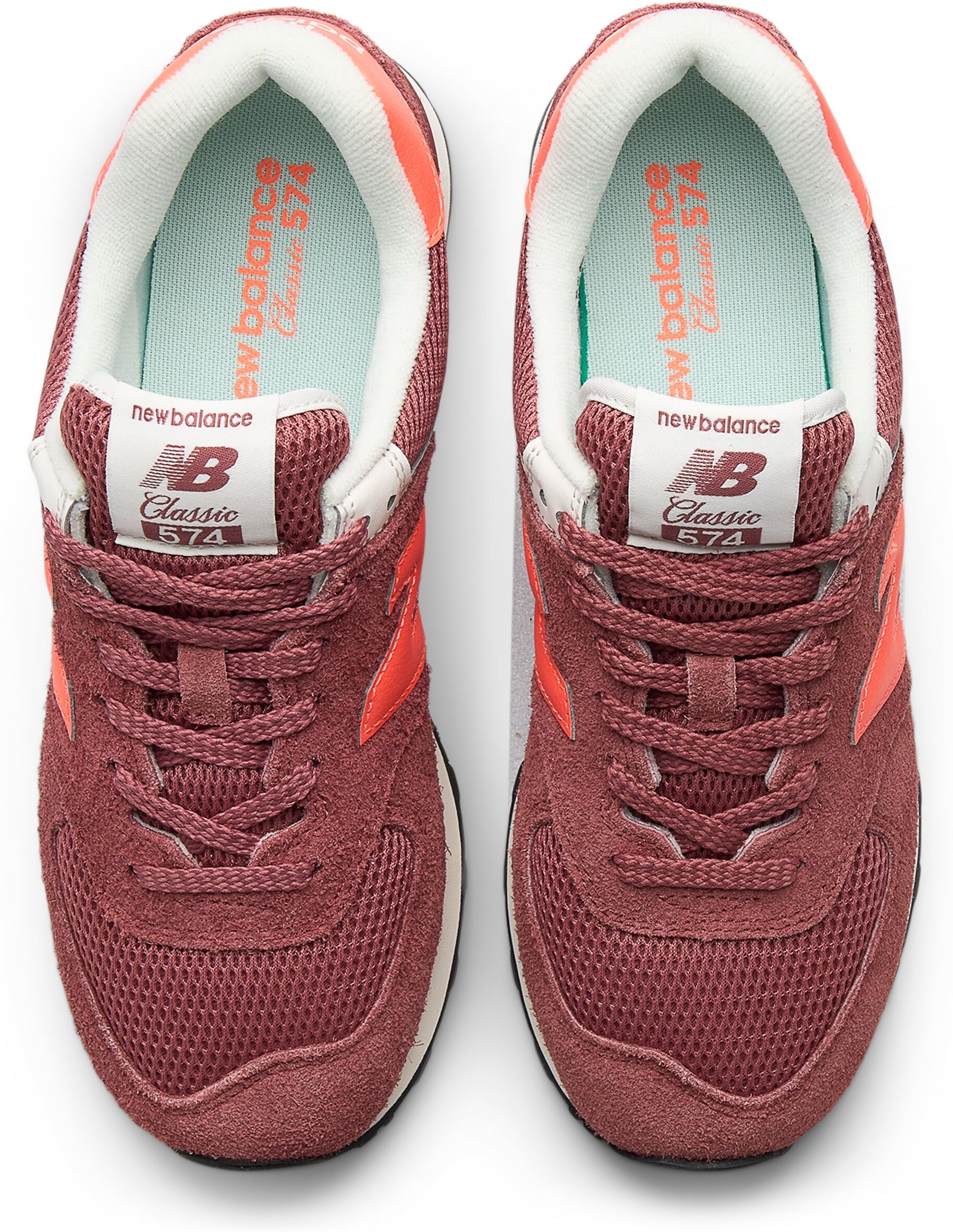 Sneaker NEW BALANCE "574", Damen, Gr. 37, rot (apollo gold), Synthetik, Textil, Schuhe Sneaker, avec semelle en caoutchouc apollo gold 37