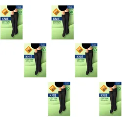 NUR DIE Damen Kniestrümpfe Kniestrümpfe Cotton 60 DEN 6er Pack