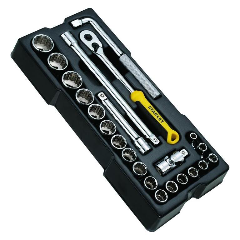 Stanley Transmodul System, Modul (1/2 Zoll Steckschlüssel 12-Kant Zubehör-Set, mit Umschaltknarre mi (STMT1-74726)