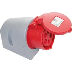 CEE-Wandsteckdose Turbo IP44 400V, 32A rot/grau, schraublos PCE