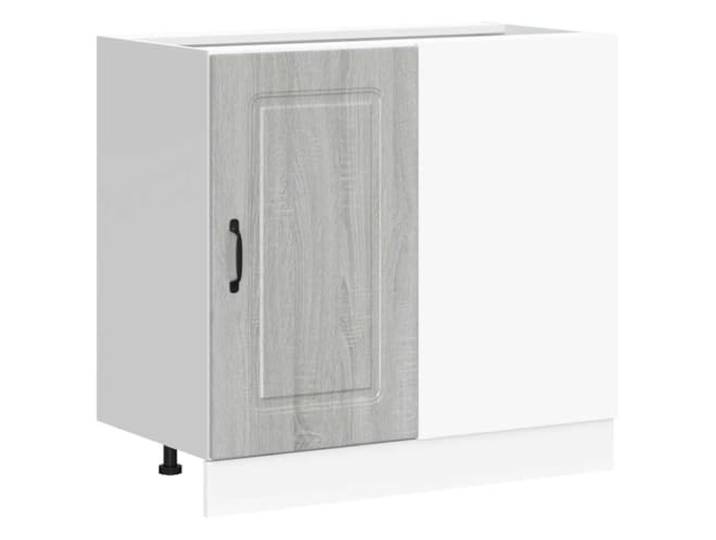 HKTMGDNG Küchenunterschrank Kalmar Grau Sonoma Holzwerkstoff 86x46x81.5 cm Bietet reichlich Stauraum für Geschirr in der Küche. Höhenverstellbare Füße passen sich flexibel Ihrer Einrichtung an.