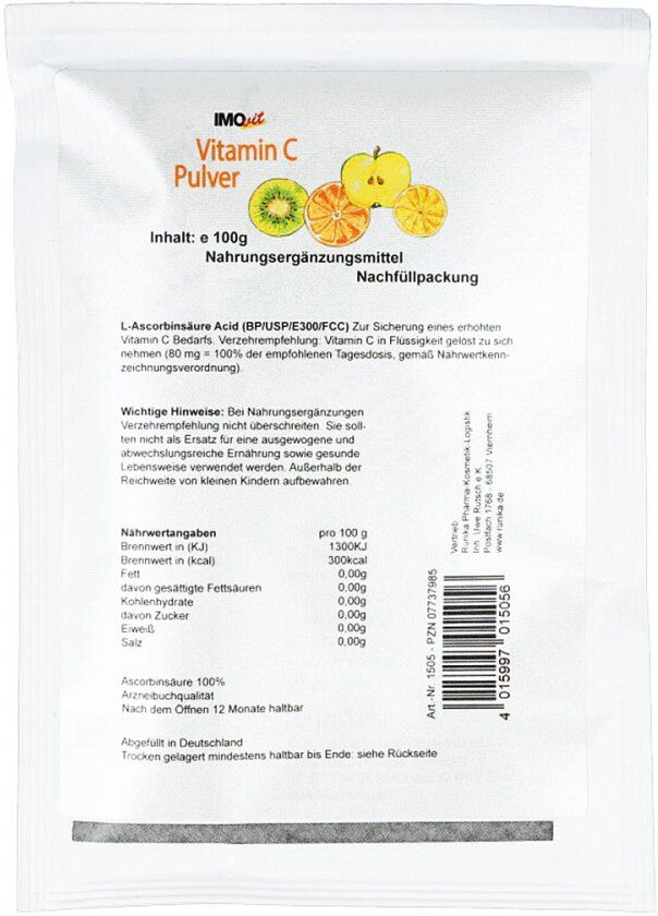 Ascorbinsäure Vitamin C Nachfüllpackung Pulver