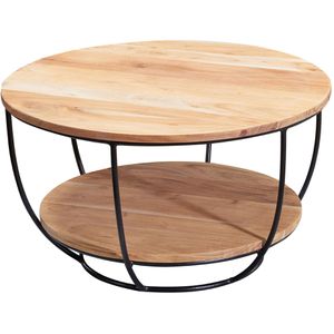 Wohnling Couchtisch WL5.957, aus Massivholz, akazie, rund, (Ø) 60 cm