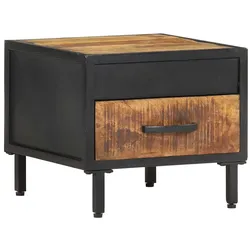 vidaXL Nachttisch 40x40x35 cm Raues Mangoholz