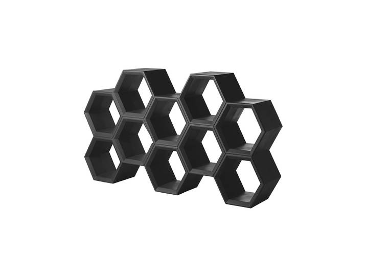 SLIDE bibliothèque HEXA (Noir - Polyéthylène)