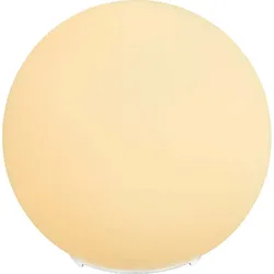 Tischleuchte Nachttischlampe Leselampe Nickel matt Glaskugel opal H 19,5 cm