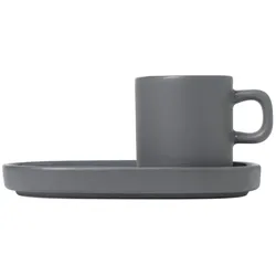 blomus Espressoset Pilar 4tlg. Keramik Grau