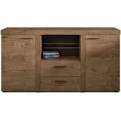 SIDEBOARD Spacoro 2F2S Eiche Lefkas 156,4/82/40,3 cm – Schubladenschrank Kommode Modern