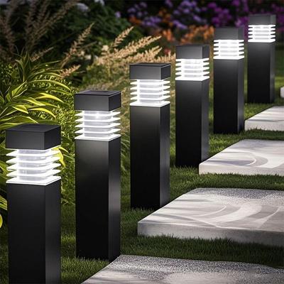 Uplift Picks Square LED Solar Ground Lights Waterproof Outdoor Garden Pathway Lantern white 1 Pc