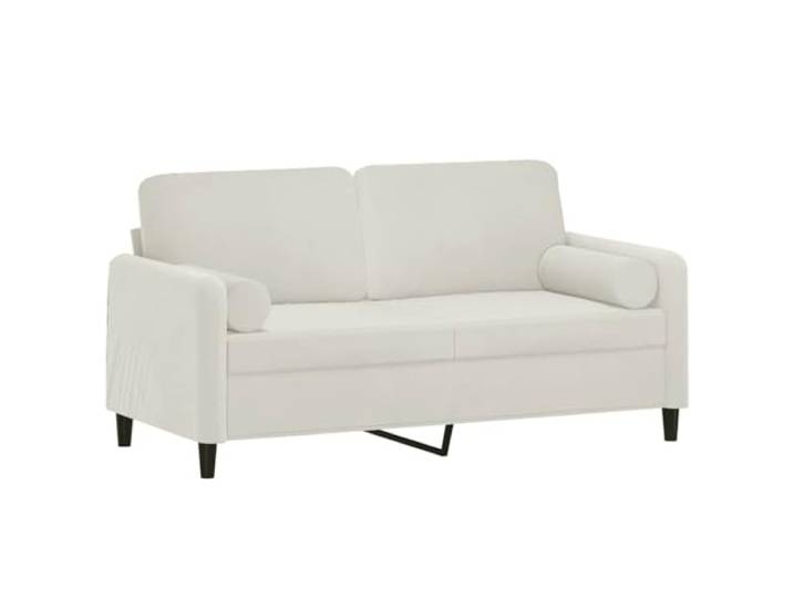 KTHLBRH 2-Sitzer-Sofa aus Pannesamt, 140 cm Gestell aus robustem Metall, abnehmbare Kissen mit Reißverschluss, Füllung aus Schaumstoff, 2 dekorative Kissen im