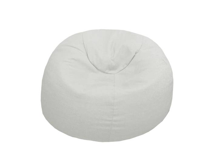 Pouf déhoussable en lin naturel