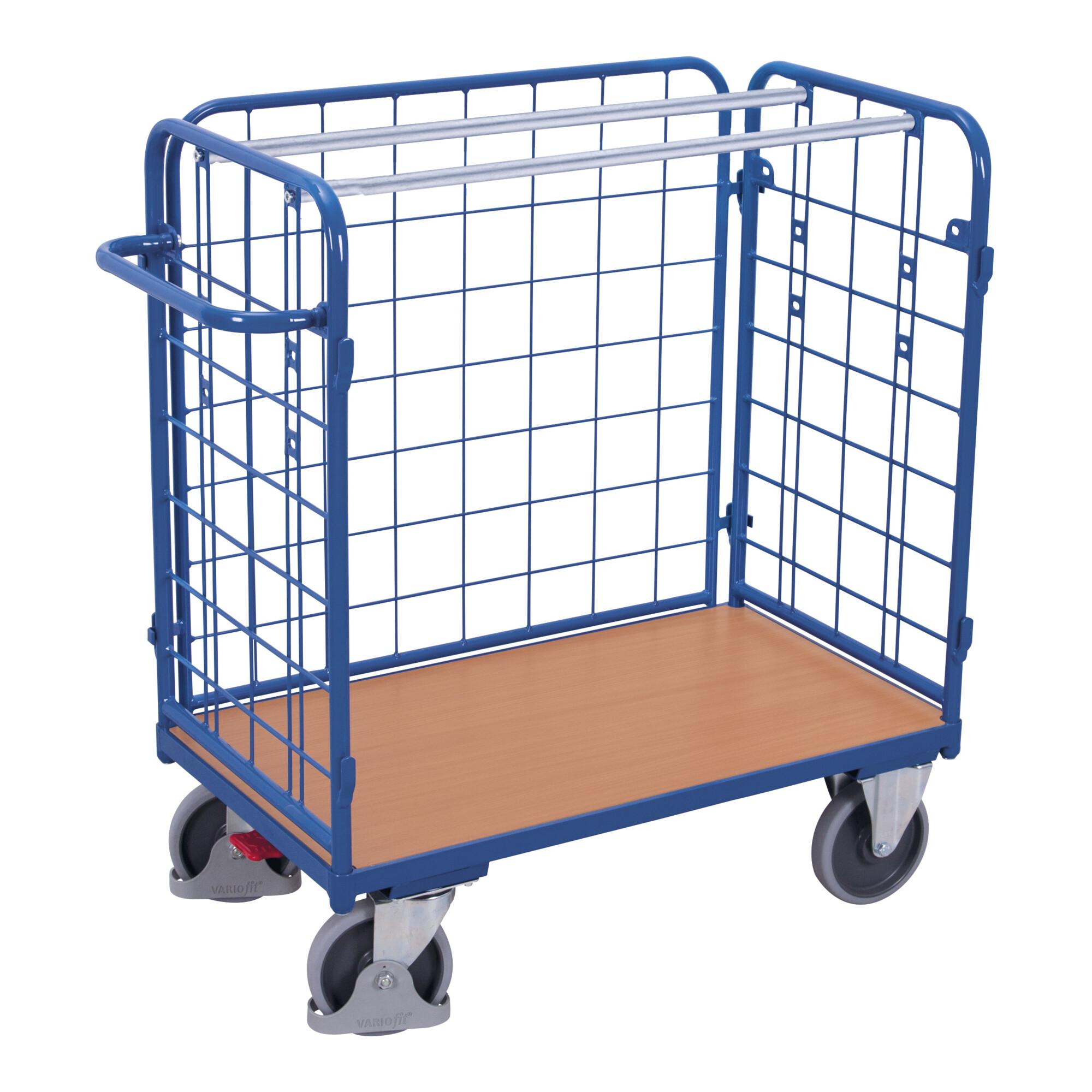 VARIOfit Paket-Dreiwandwagen niedrig 1.000 x 700 mm (sw-700.313)