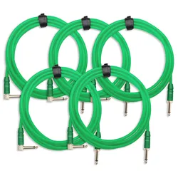 Pronomic Trendline INST-3NG Instrumentenkabel 3m grün 5x Set
