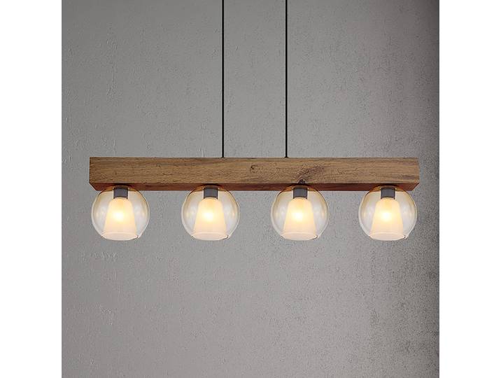 Suspension Barry - Type J 18 x 120 x 100cm Transparent/Noir Tissu mélangé LED E27